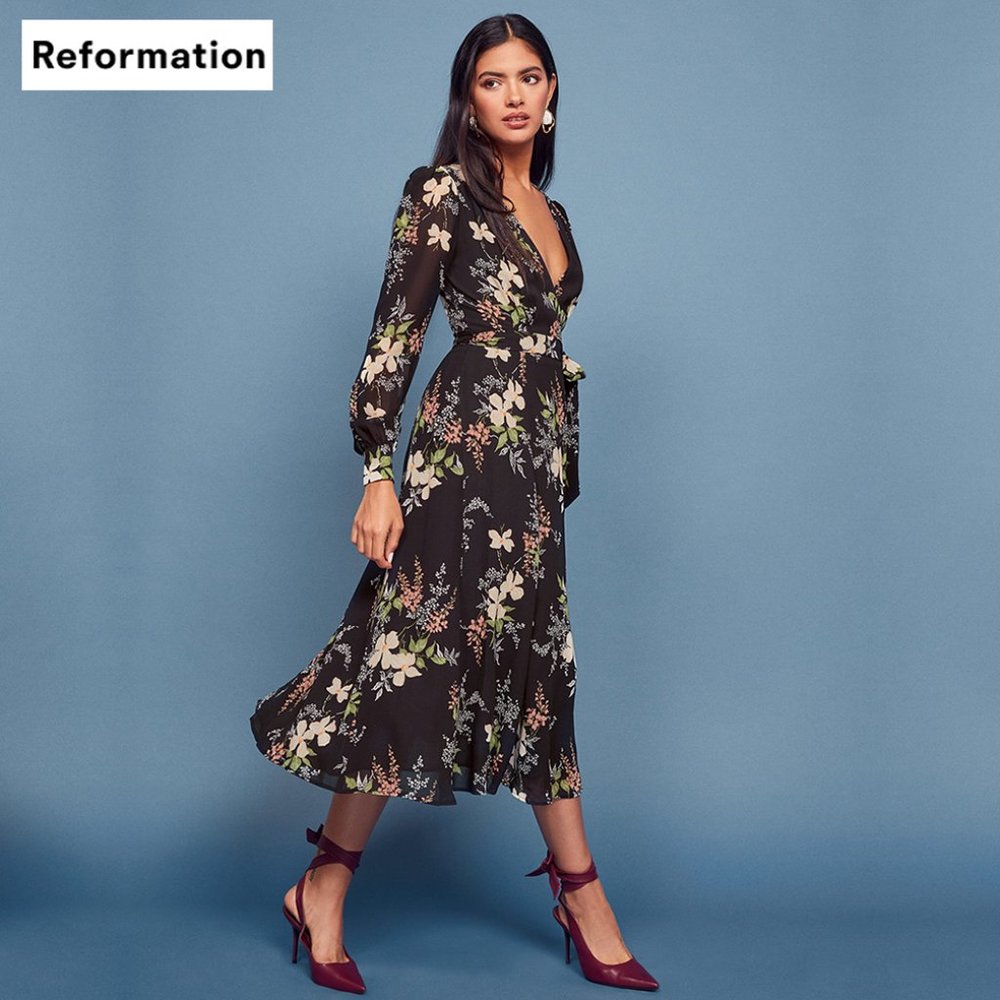 NWT Reformation Susanna Midi Dress